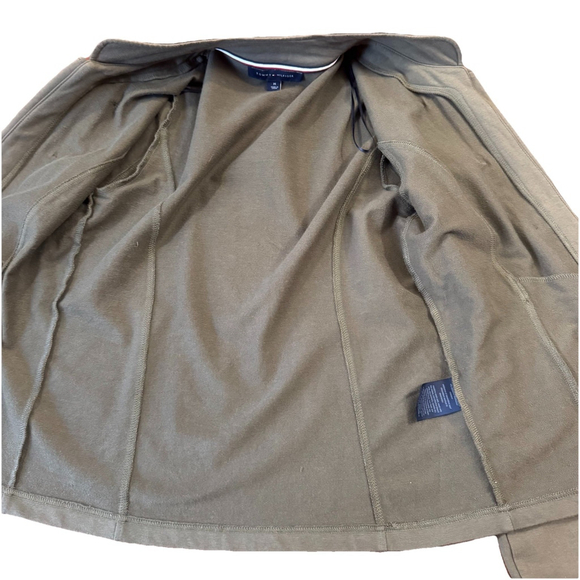 Tommy Hilfiger Classic Open-Front Military Band Jacket Size:M Green Buttons - Picture 11 of 11